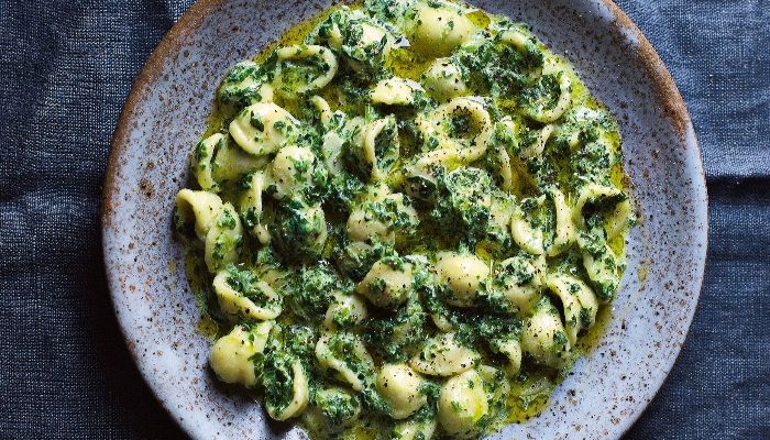 Spinach orecchiette